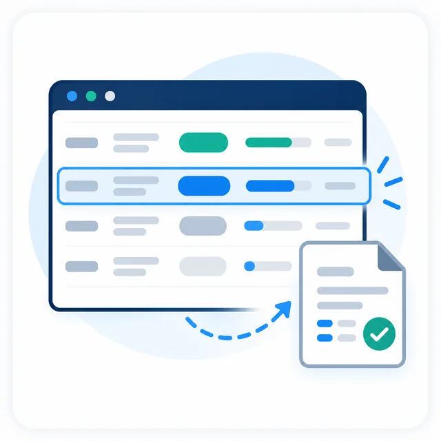 Concept illustration of purchase-order tracking